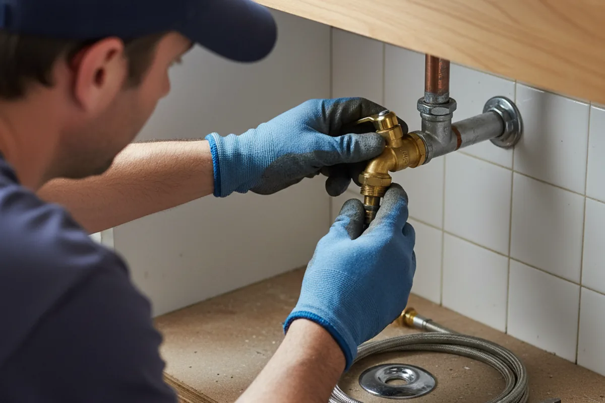 Shutoff valve and fitting work during Emergency Plumbing in Delcambre